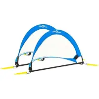 Syfax Fußballtore Kinder 2 Stk. mit Aufbewahrungstasche 75,5x46x48 cm