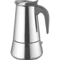 Weiss Weis Espressokocher 6 Tassen Edelstahl, Mokka-Kanne, Edelstahl, Edelstahl, 6 Tassen