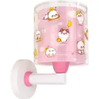 DALBER Wandleuchte für Kinder Kawaii Friends Pinkes Leuchten im Dunkeln