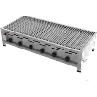 ChattenGlut Professional Gastrobräter 6-flammig Tischgerät 27,0kW und Einzelne Edelstahlstäbe als Rost