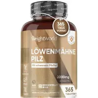 WeightWorld Lion's Mane Pilzextrakt 2000 mg, 365 Tabletten