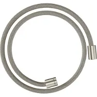 Hansgrohe AXOR ShowerSolutions Textilbrauseschlauch, 1250mm, beidseitig zylindrische Mutter, 28228800, Farbe: Stainless Steel Optic