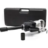 Wiltec Druckluft Schlagschrauber 25,4mm (1 Zoll) mit Stecknüssen & montierbaren Griff