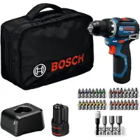 Bosch Gsr 12v-32 + 2 Bat 2.0+ 36 Ac+ Mal Lona Elektrischer Schraubendreher