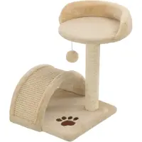 vidaXL Katzen-Kratzbaum Sisal 40 cm Beige und Braun