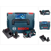 Bosch GHO 12V-20 Professional Akku Hobel 12 V Brushless + 1x Akku 6,0 Ah + Ladegerät + L-Boxx
