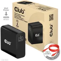 Club 3D CLUB3D Ladegerät 140 Watt GaN-Technologie, Einzelanschluss USB Typ-C, Power Delivery (PD) 3.1 Unterstützung, Drinnen, AC, USB, 28 V, 1 m, Schwarz
