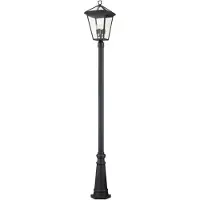 Elstead Lighting Elstead Alford Place Außen-Außenstehleuchte E14 4-fach Museum Schwarz Klar IP44