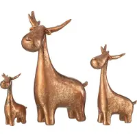 J-Line Set Von 3 Hirschen Resin Kupfer