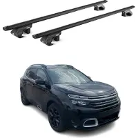 Aurilis Dachträger Gepäckträger für Citroen C5 Aircross 2019-2025 Alu Schwarz 2 tlg ABE