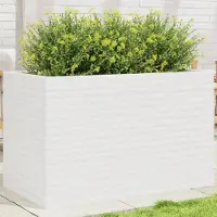 Prolenta Maison Exclusive - Pflanzkübel Weiß 110x60x68,5 cm Massivholz Kiefer