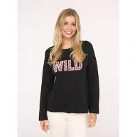 Zwillingsherz Longsleeve "Wild" in Schwarz - L