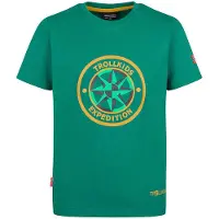 TROLLKIDS Funktionsshirt Windrose in jungle green | Gr.: 116