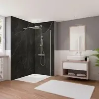 Breuer Duschkabine, »Via«, Walk In, LxB: 190x100 cm, chromfarben - silberfarben