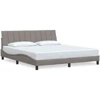 vidaXL Bettgestell ohne Matratze "Hanko" Taupe 180x200 cm Stoff