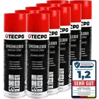 TECPO 10x Sprühkleber Hochtemperatur Industriekleber, 500 ml