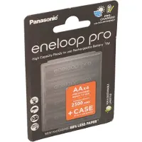 Eneloop 4 Stück eneloop pro Mignon Akku BK-3HCDEC4BE Ni-MH 1,2V, 2500mAh inklusive Akkubox
