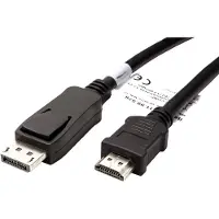 Value DisplayPort Kabel DP - HDTV, ST/ST, schwarz, 2 m