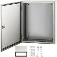 Vevor NEMA-Stahlgehäuse, 50 x 40 x 15 cm, NEMA 4X-Stahl-Schaltkasten, IP66 wasser- und staubdicht, elektrischer Anschlusskasten für den Außen-/Innenbereich, mit Montageplatte