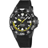 Lotus Herren Uhr Classic Elegant Silikon Armbanduhr schwarz UL18928/2