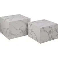 Actona Couchtisch GROUP "Dice Couchtischsatz, Beistelltisch, Kaffeetisch, Sofatisch", weiß, B:58cm H:40cm T:58cm, Tische, Couchtisch, 2er-Set, Mehreren Varianten erhältlich, B: 58/50 cm