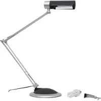 MAUL Tischleuchte MAULoffice E27 LED 3.000 K Klemmfuß Standfuß silber