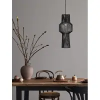 Lyora Böhmische Pendelleuchte Bredo Ø 21cm schwarz