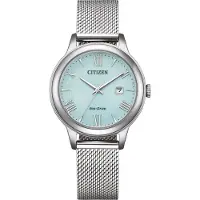 Citizen Damen Solaruhr mit hellblauem Zifferblatt aus Edelstahl von