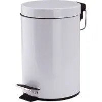 MSV Bad/Toiletten-Treteimer - weis - 3 Liter - 17 x 25 cm