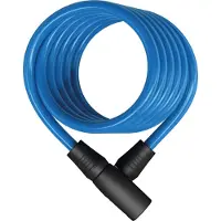 ABUS Spiralkabelschloss Star 4508K/150 - Fahrradschloss aus 8 mm starkem Spiralkabel - -Sicherheitslevel 2 - Blau