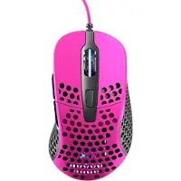XTRFY M4 RGB, rechts, Optisch, USB Typ-A, 16000 DPI, Schwarz, Pink