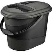 Keeeper -Abfalleimer "elsa" mit Deckel oval graphite