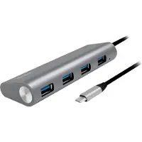 Logilink UA0309, USB 3.2 Gen 1 (3.1 Gen 1) Type-C, USB 3.2 Gen 1 (3.1 Gen 1) Type-A, 5000 Mbit/s, Grau, Android
