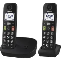Panasonic KX-TGU112, DECT-Telefon, Kabelloses Mobilteil, 100 Eintragungen, Anrufer-Identifikation, Schwarz