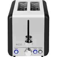 Ecg ST 2708 Tradizione Nero |Toaster | 2 Toasts | 6 Grad Temperaturregelung | 925 W | schwarz |