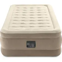Intex 64426NP - Luftbett Twin Ultra Plush mit Pumpe 191 x 99 cm - Selbstaufblasend Gästebett