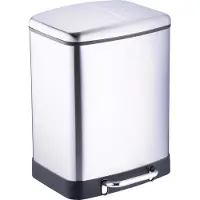 Dirt Devil Tretmülleimer 12 Liter - Abfalleimer Badezimmer - Edelstahl - Silber