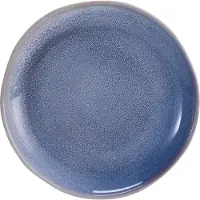 Excellent houseware Speiseteller 4er-Set Ø20 x 2,5 cm aus robustem Steinzeug, Blau