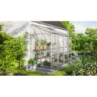 Vitavia Vitavia, Anlehn-Gewächshaus "Ida 3300", aluminium eloxiert, 3,3 m², 3 mm ESG