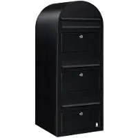 Bobi Briefkasten Trio 9005 Strukturiertes Schwarz