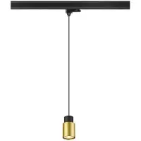 SLV PURI 2.0 Tube, 3 Pendelleuchte, GU10, Pendellänge 200cm, 1x max. 6W, schwarz / gold 1008276