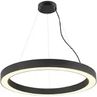 SLV Schwarze Pendelleuchte Medo Ring 90 Ø 90cm