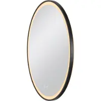 SLV 1007202 TRUKKO 80, Spiegel Ø80cm, chrom, schwarzer rand IP44