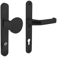 Intersteel Schmale Haustürbeschläge Vurano PC 92mm schwarz