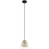 Eglo Hängelampe Gold mit Glas Jazminia Ø 20cm