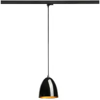 SLV PARA CONE 14, Pendelleuchte für 3 Phasen System, GU10, schwarz/gold 1008061