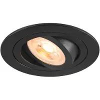 SLV Deckeneinbauleuchte New Tria in Schwarz GU10 93mm rund