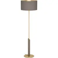 Stars of Light Stehlampe Santandria Gold mit braunem Farbton
