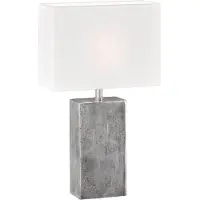 FISCHER&HONSEL GMBH Tischlampe Amiens, weiß / opal, für Wohn- / Esszimmer, Textil / Stoff / Seide, Tischlampe