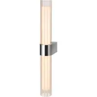 SLV Lygant double LED-Wandleuchte, chrom, IP44, Alu, Glas - , Lygant, Chrom, für Badezimmer, Aluminium, Modern